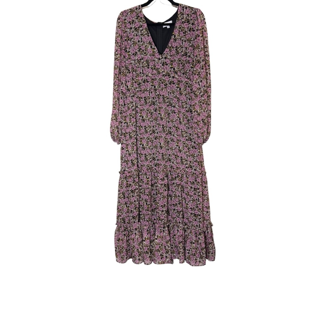 Lost + Wander Feminine Cottagecore Prairie Tiered Ditzy Floral Maxi Dress sz L